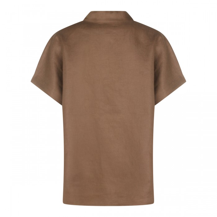 BROWN LINEN TOP 2