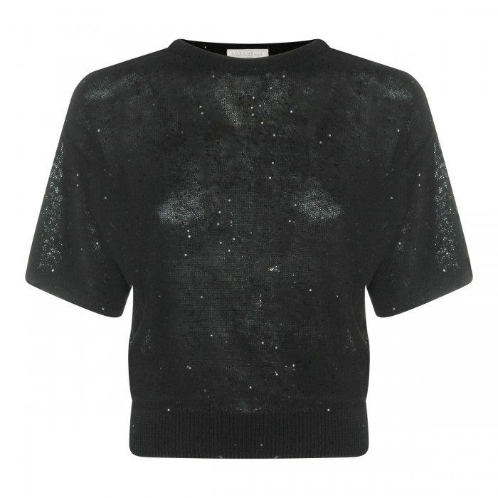 BLACK LINEN COTTON BLEND...