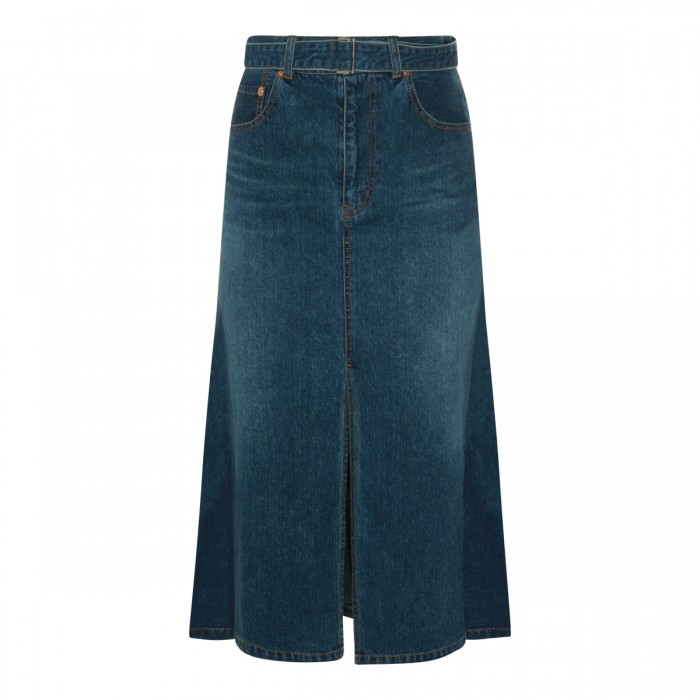 BLUE COTTON SKIRT