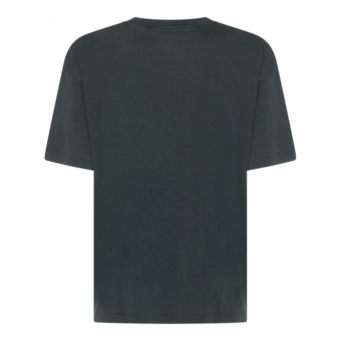 WASHED BLACK VISCOSE T-SHIRT 2