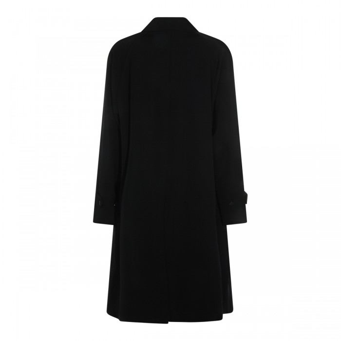 BLACK WOOL DAYTON TRENCH COAT 2