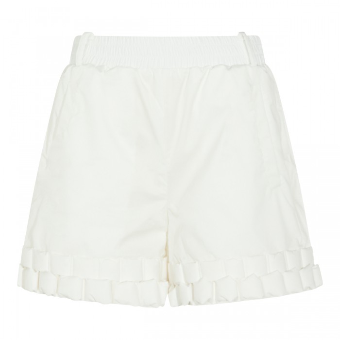 WHITE COTTON SHORTS