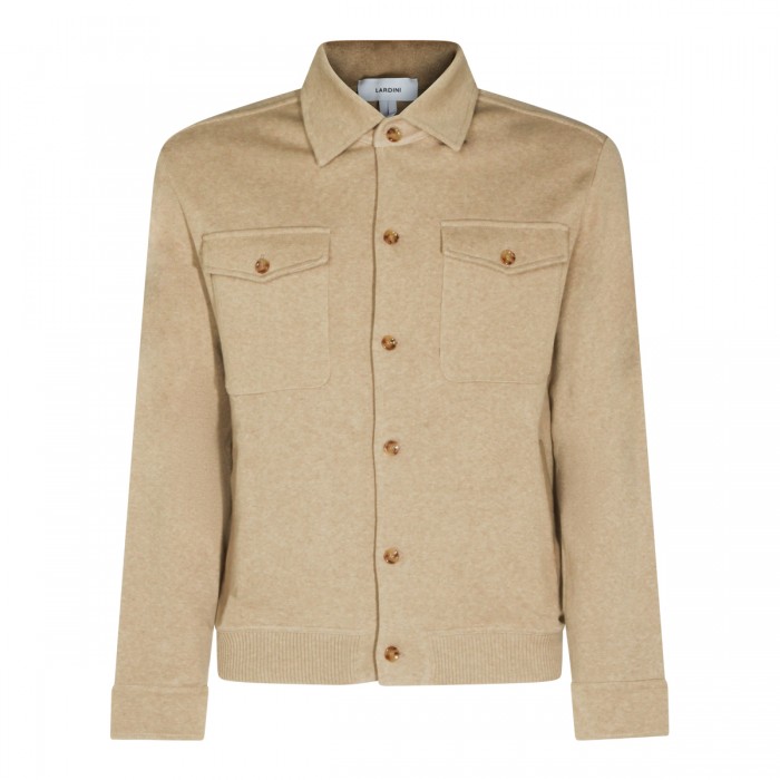 BEIGE COTTON CASUAL JACKET