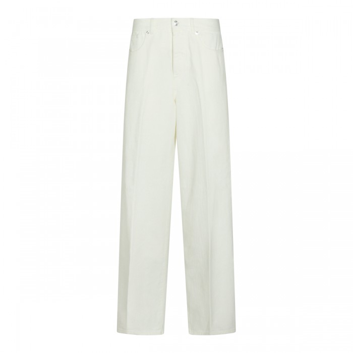 WHITE COTTON JEANS
