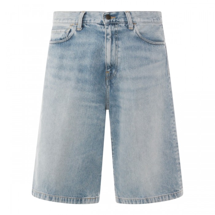 LIGHT BLUE COTTON SHORTS