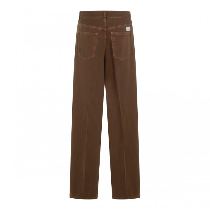 BROWN COTTON JEANS 2