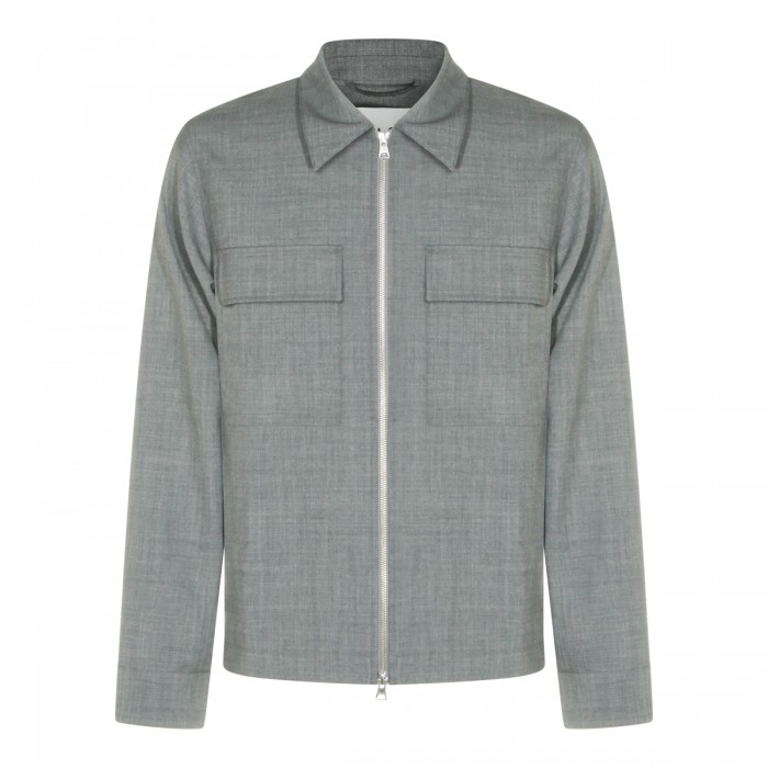 GREY MELANGE CASUAL JACKET