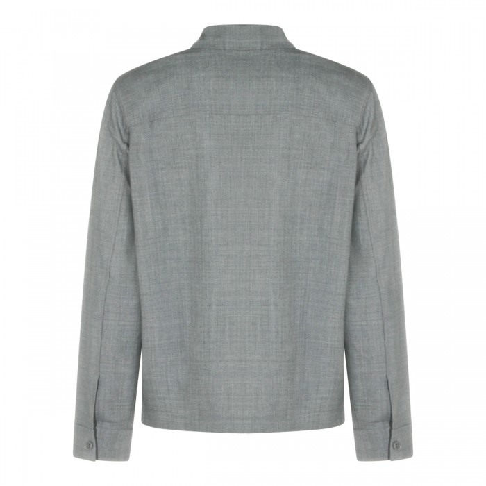GREY MELANGE CASUAL JACKET 2