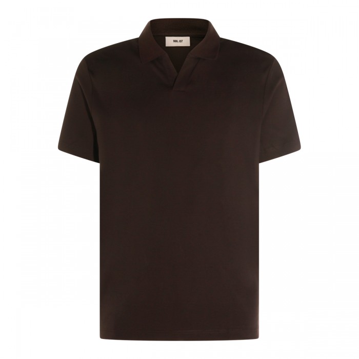 BROWN COTTON POLO SHIRT