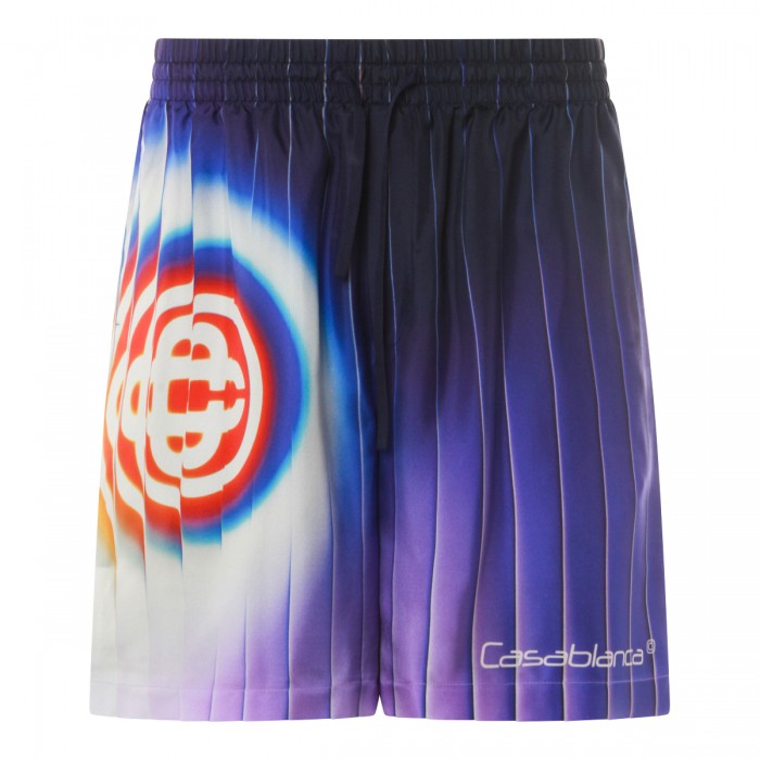 MULTICOLOR SILK SHORTS