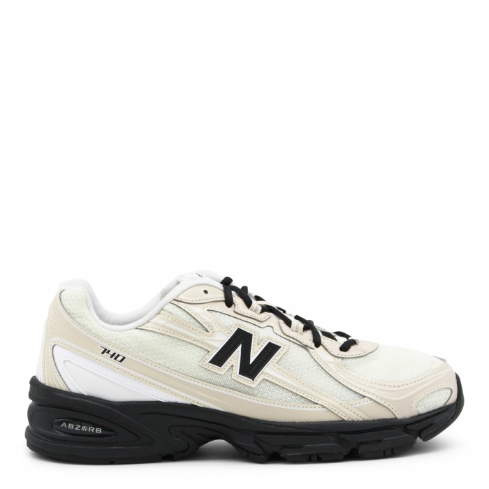 BEIGE AND BLACK 740 SNEAKERS