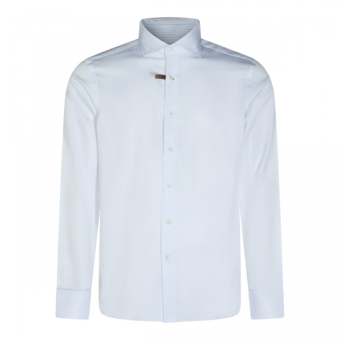 WHITE AND LIGHT BLUE COTTON...