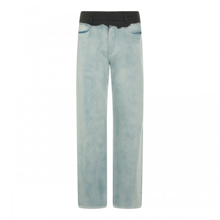 LIGHT BLUE AND BLACK COTTON...