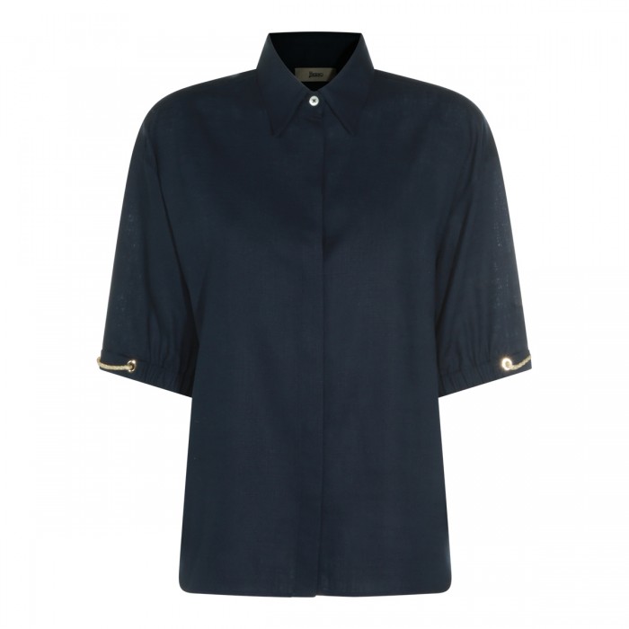BLUE VISCOSE SHIRT