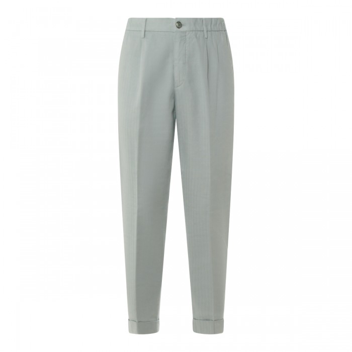 BLUE GREY COTTON PANTS