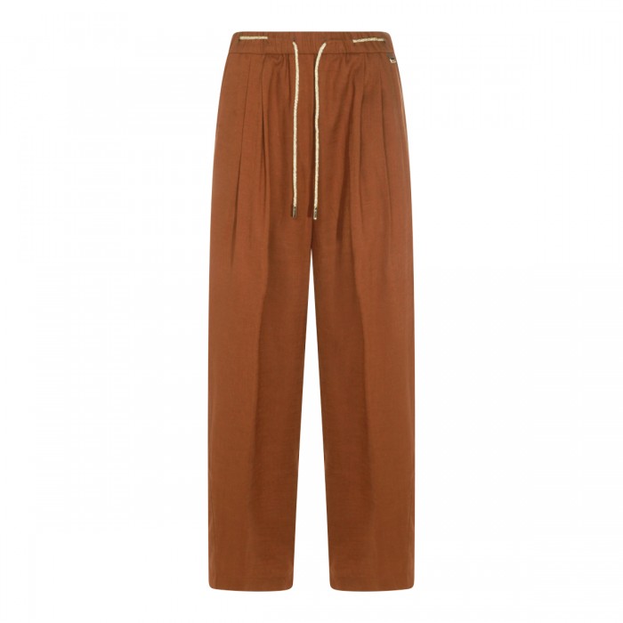 BROWN VISCOSE PANTS