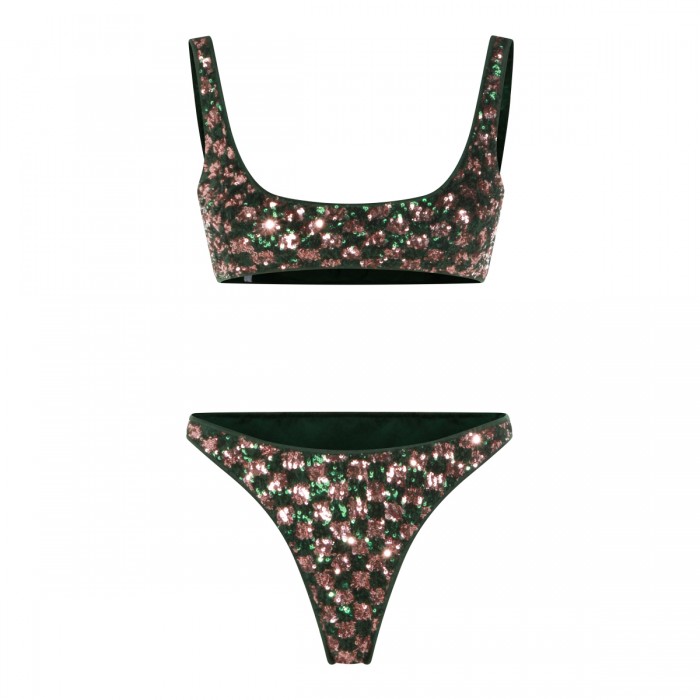 GREEN AND PINK SEQUINS...