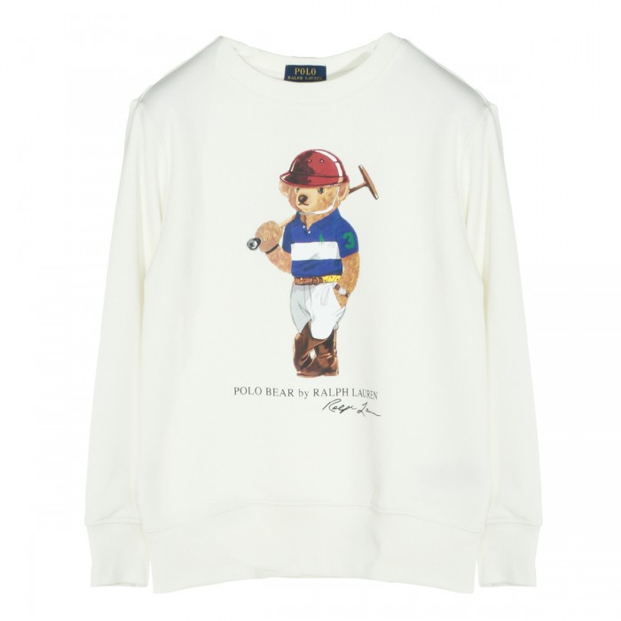 WHITE COTTON SWEATSHIRT
