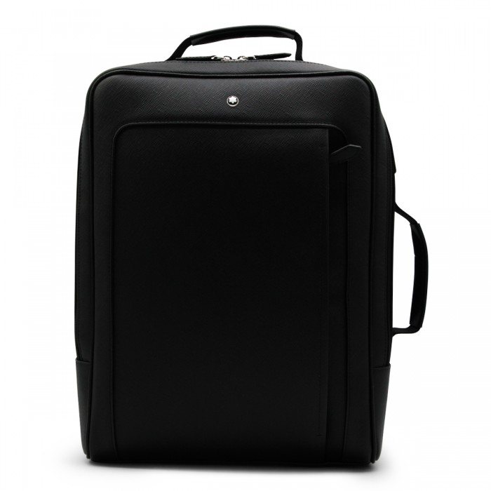 BLACK LEATHER BACKPACK