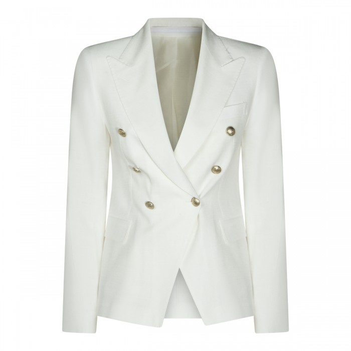 WHITE VISCOSE BLAZER