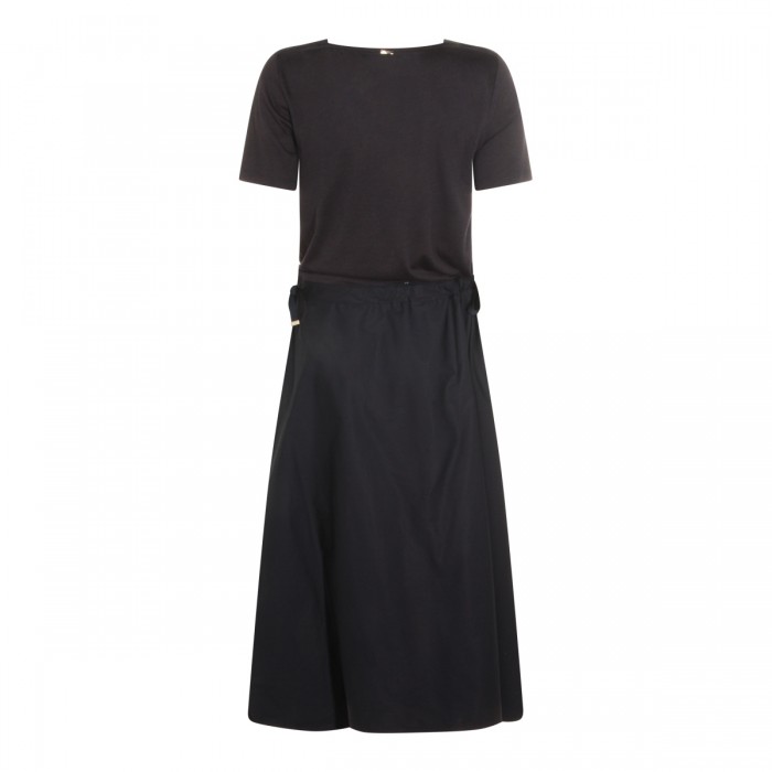 BLUE COTTON MIDI DRESS 2