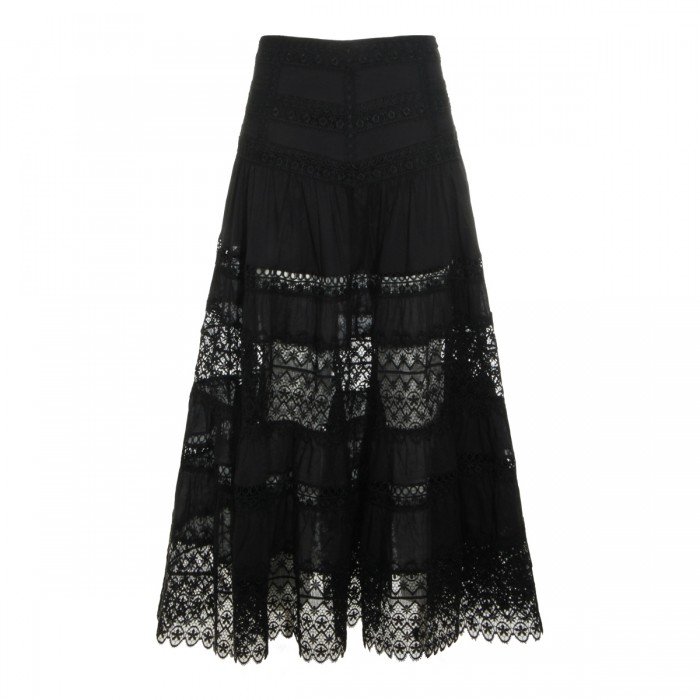 BLACK COTTON SKIRT