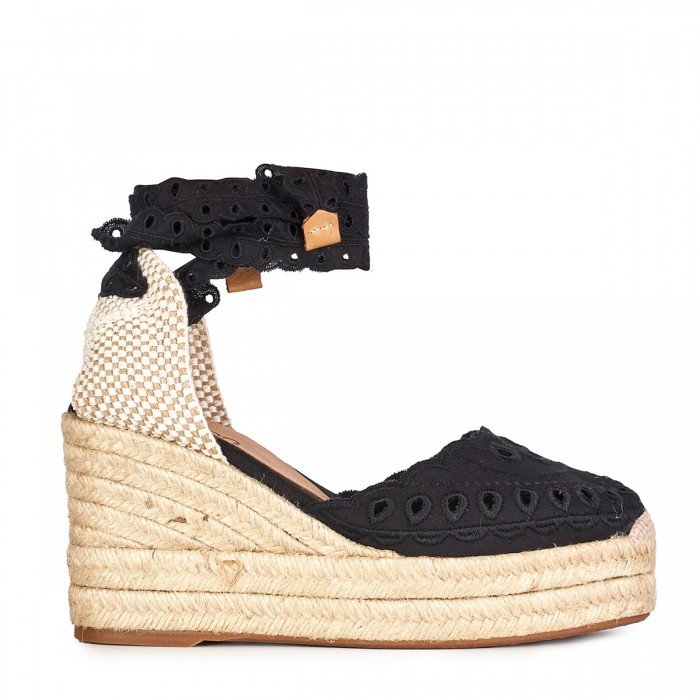 BLACK RAFFIA ESPADRILLAS