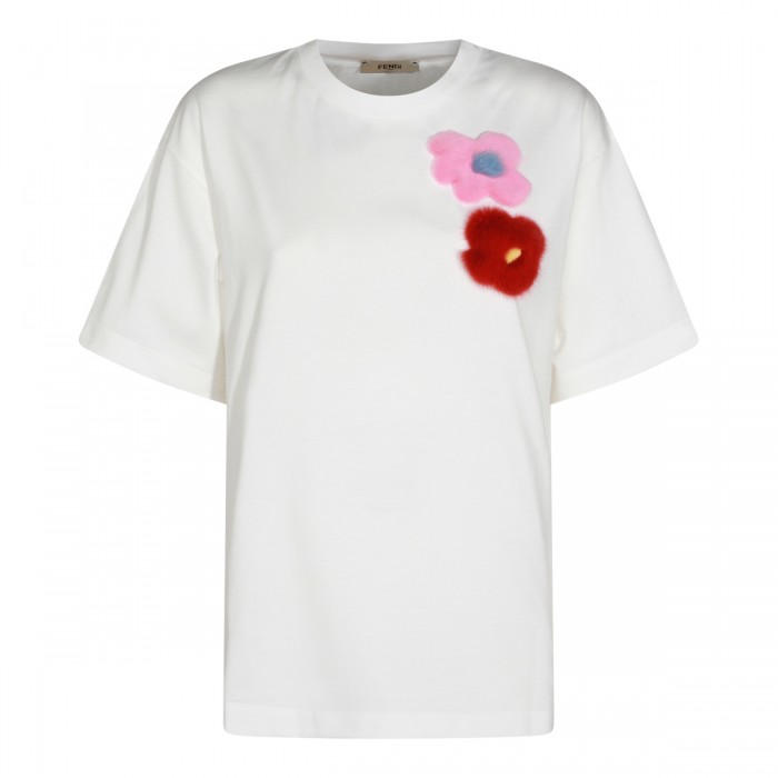 WHITE COTTON T-SHIRT