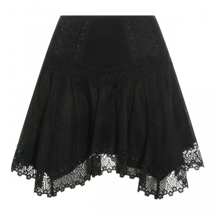 BLACK COTTON SKIRT