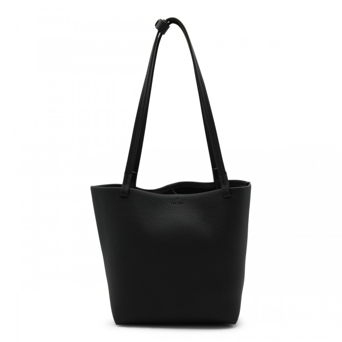 BLACK LEATHER MEDIUM PARK TOTE
