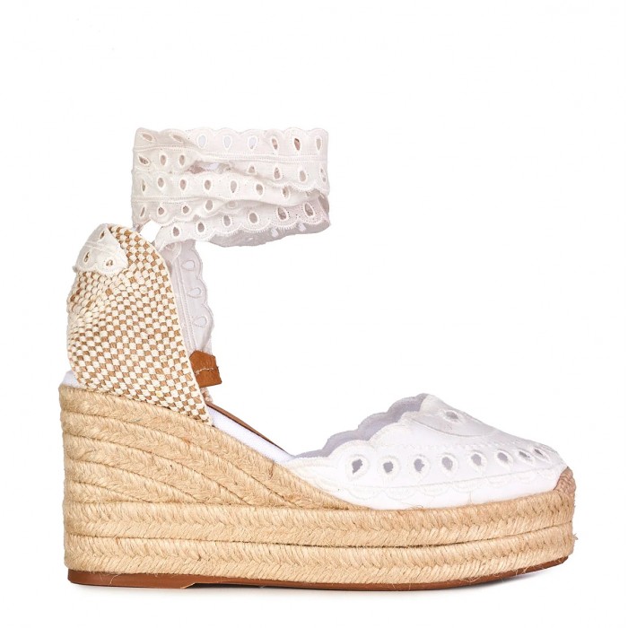 WHITE RAFFIA ESPADRILLAS