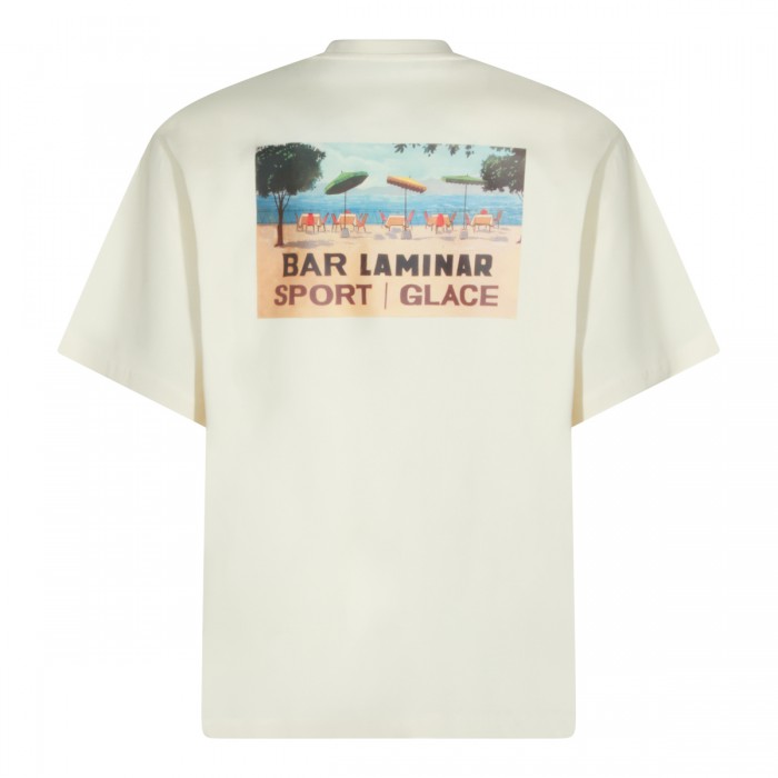 LIGHT CREAM COTTON T-SHIRT 2