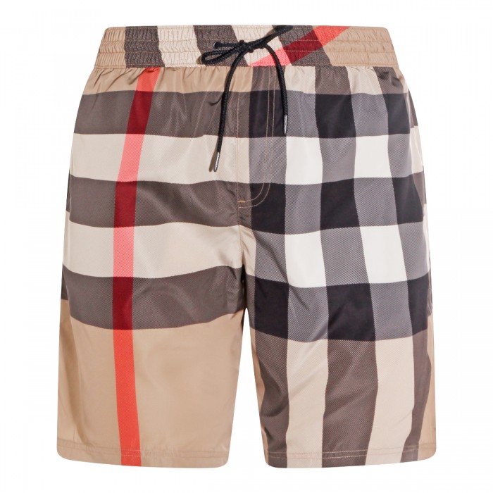 ARCHIVE BEIGE CHECK BEACHWEAR