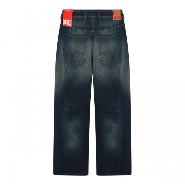 MID BLUE COTTON JEANS 2