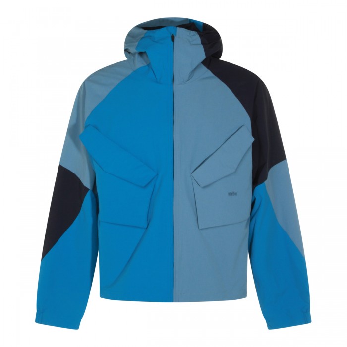 BLUE NYLON CASUAL JACKET