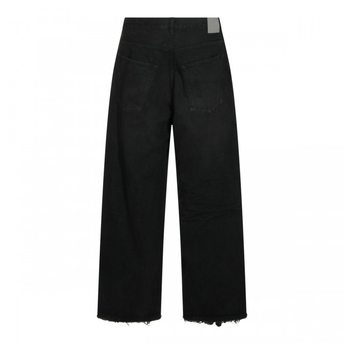 BLACK COTTON DENIM JEANS 2