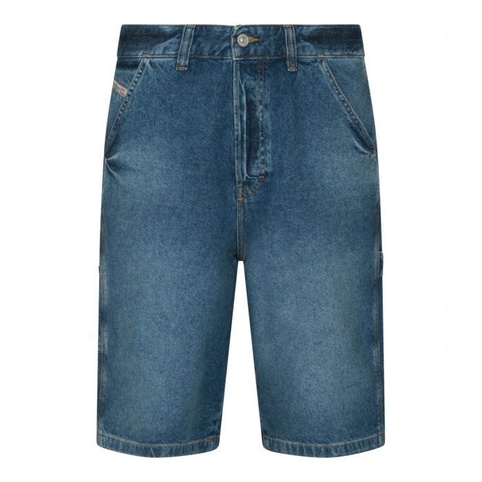 LIGHT BLUE COTTON SHORTS