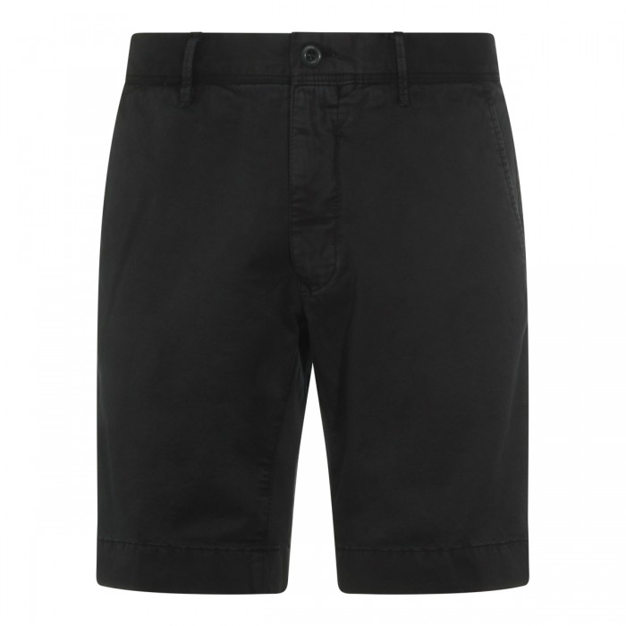 BLUE COTTON STRETCH SHORTS