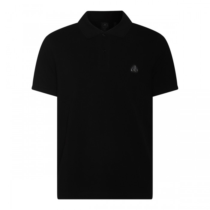 BLACK COTTON POLO SHIRT