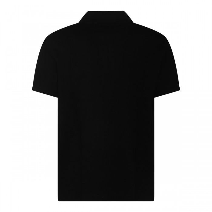 BLACK COTTON POLO SHIRT 2