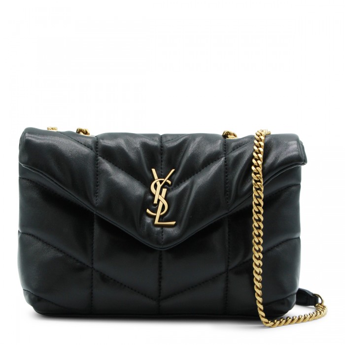 BLACK LEATHER MEDIUM BAG