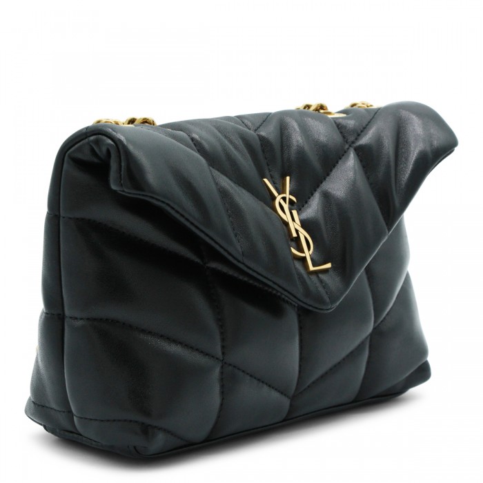 BLACK LEATHER MEDIUM BAG 2