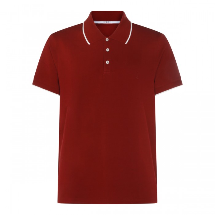 DARK RED COTTON POLO SHIRT