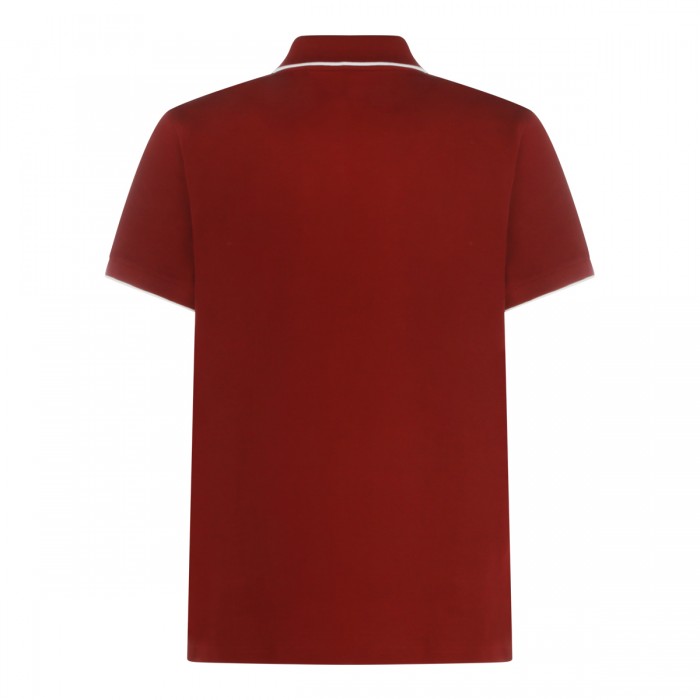 DARK RED COTTON POLO SHIRT 2