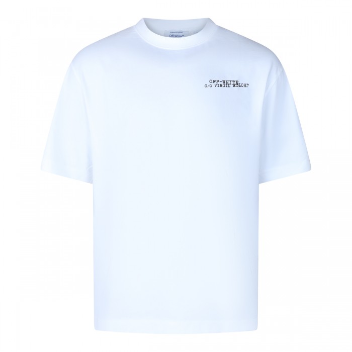 WHITE COTTON CROSS T-SHIRT