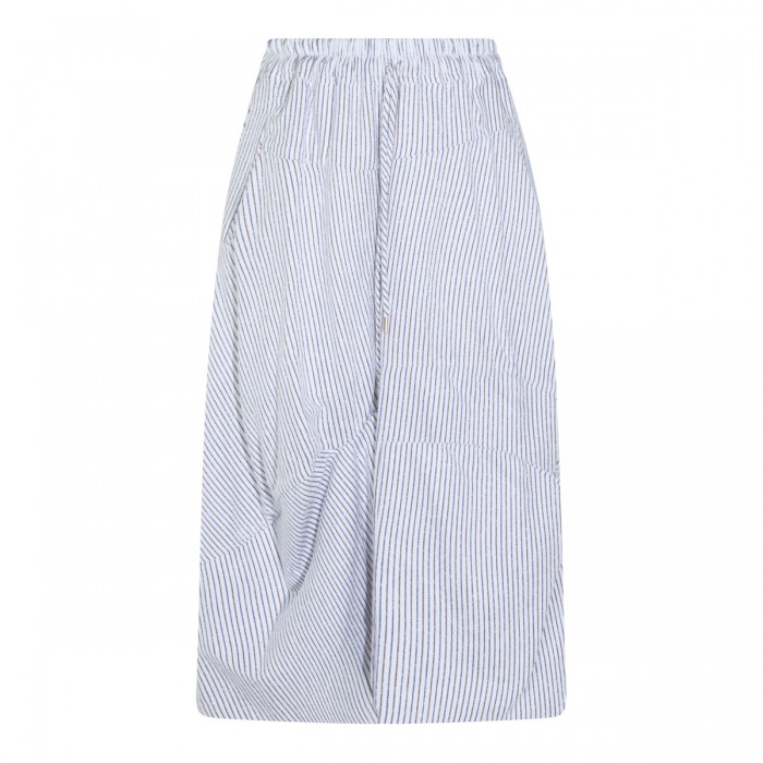 BLUE AND BROWN COTTON SKIRT