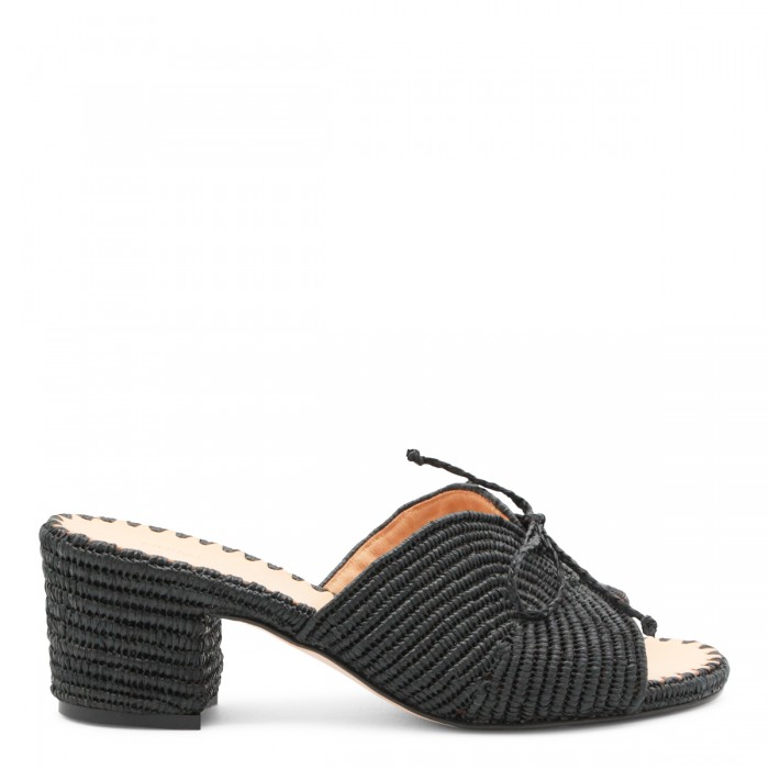 BLACK ODETT SANDALS