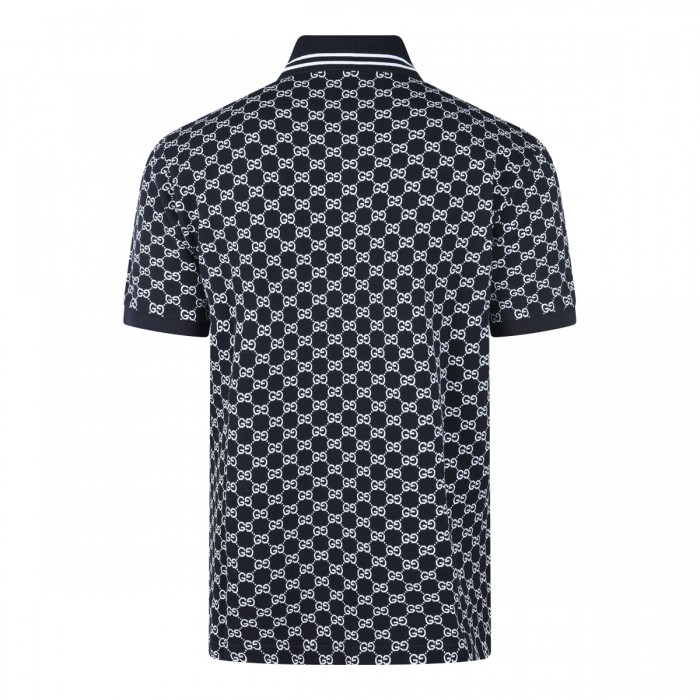 NAVY COTTON GG POLO SHIRT 2