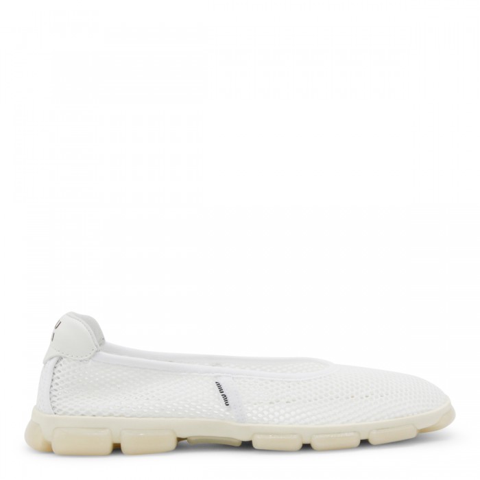 WHITE MESH FLATS