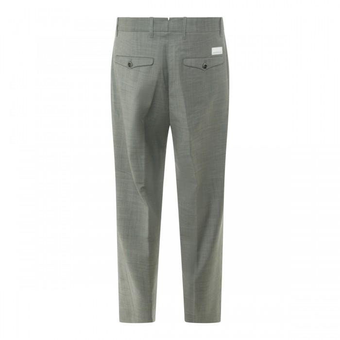 GREY WOOL STRETCH PANTS 2